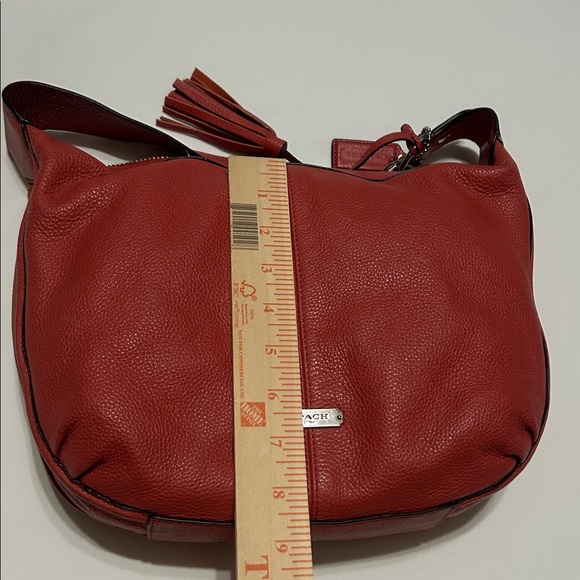 Coach Peach Leather Hobo Shoulder Bag - Picture 8 of 12